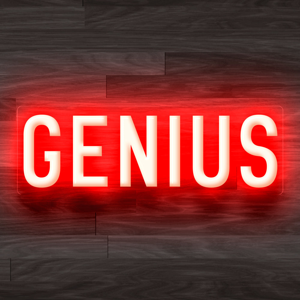 8X0028 Genius Man Cave Home Decor Display Flexible illuminated Custom Neon Sign
