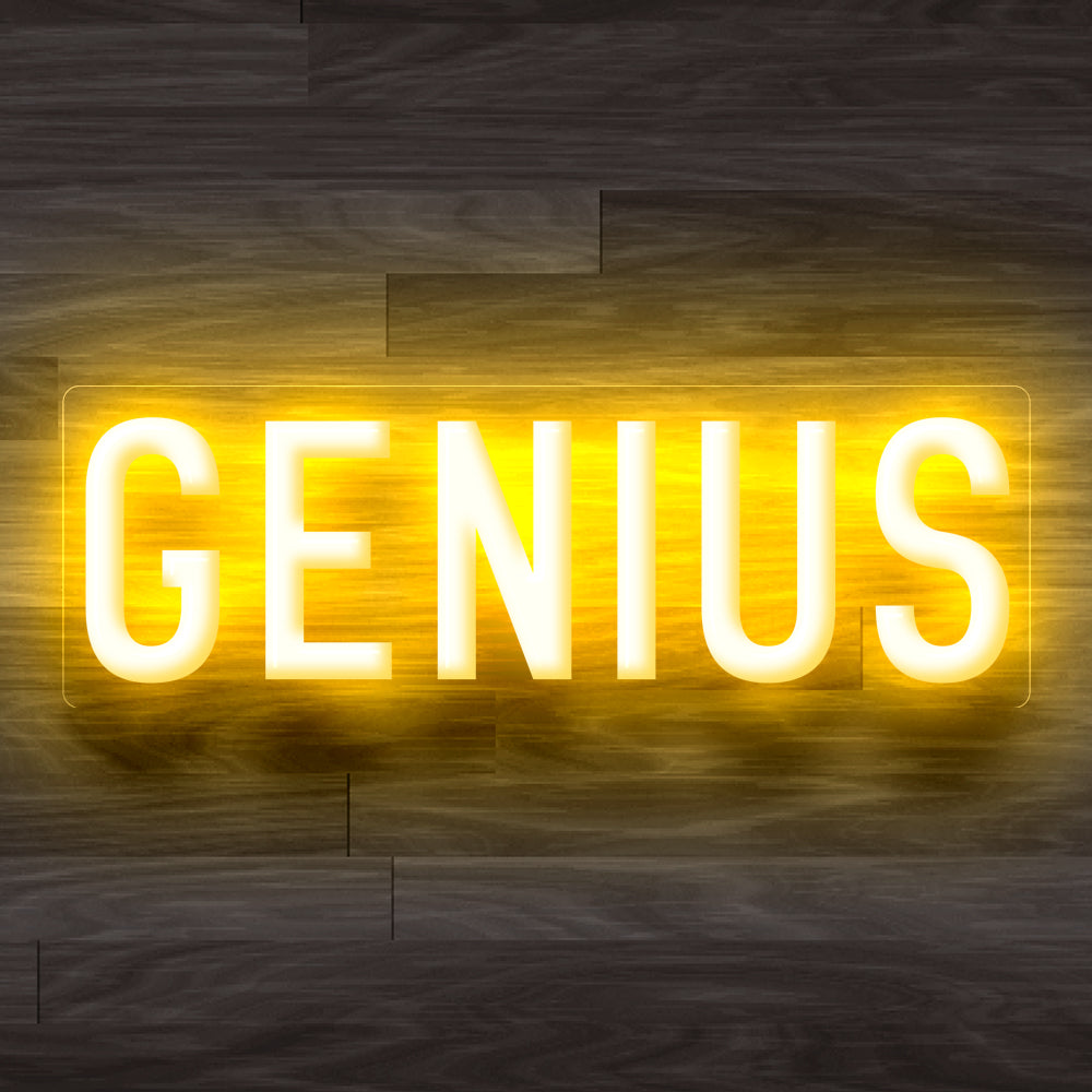 8X0028 Genius Man Cave Home Decor Display Flexible illuminated Custom Neon Sign