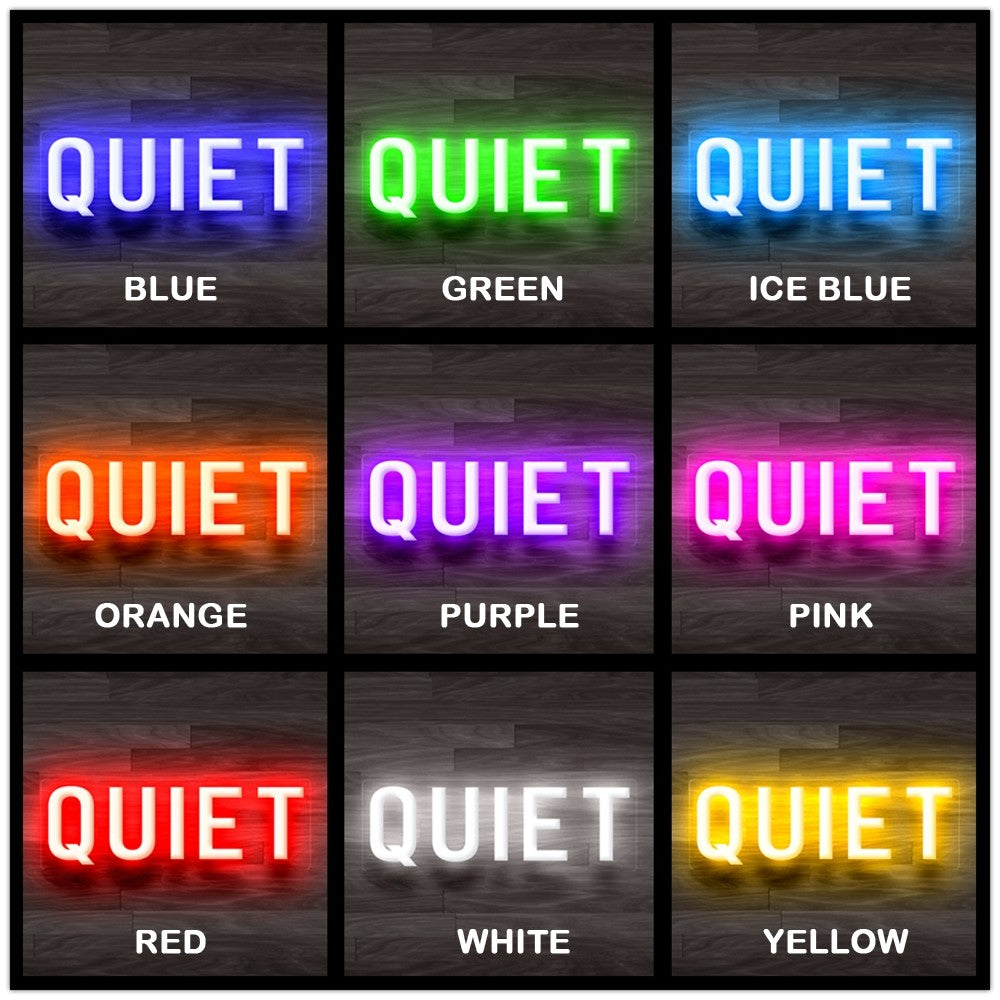 8X0030 Quiet Please Office Decor Display Flexible illuminated Custom Neon Sign