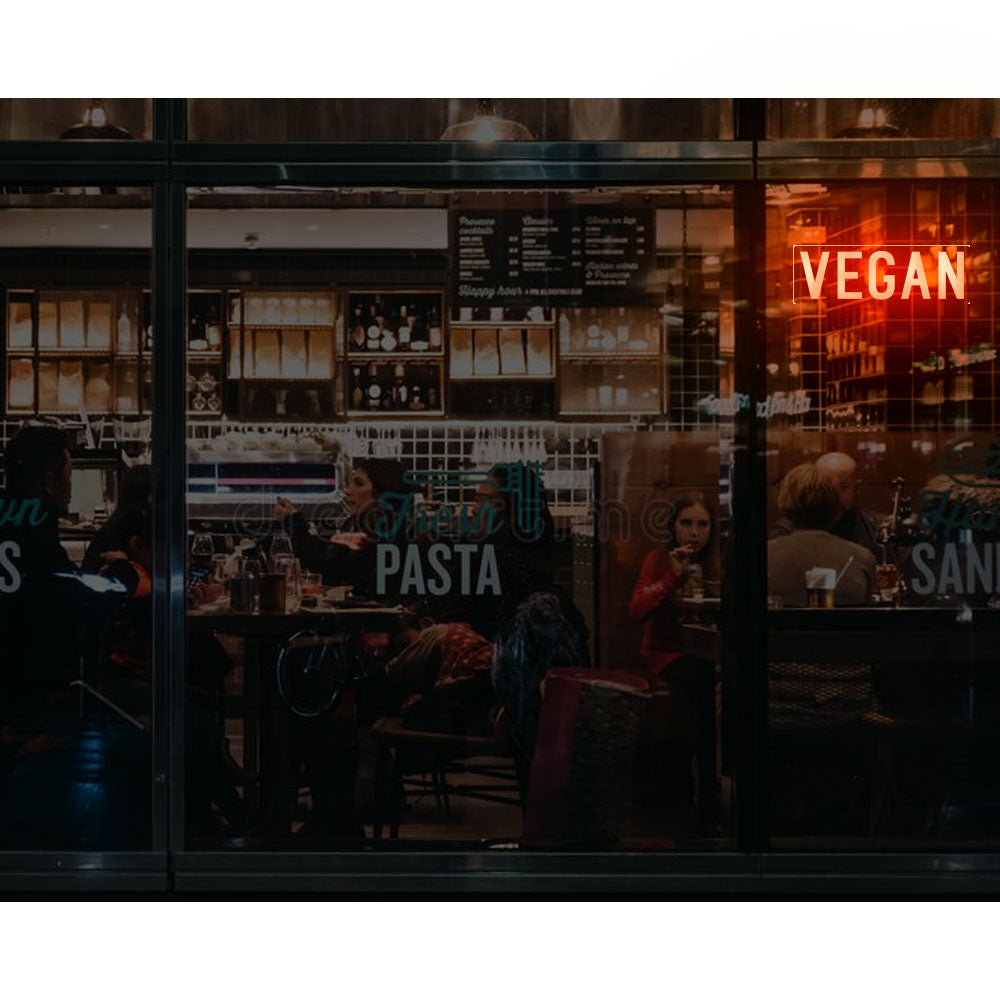 8X0032 Vegan Cafe Food Restaurant Open Decor Display Flexible illuminated Custom Neon Sign