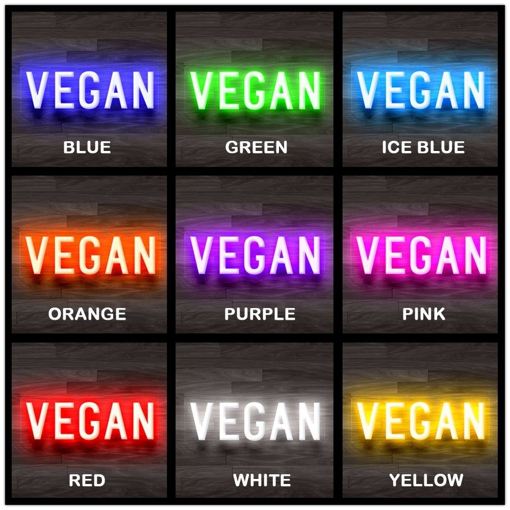 8X0032 Vegan Cafe Food Restaurant Open Decor Display Flexible illuminated Custom Neon Sign