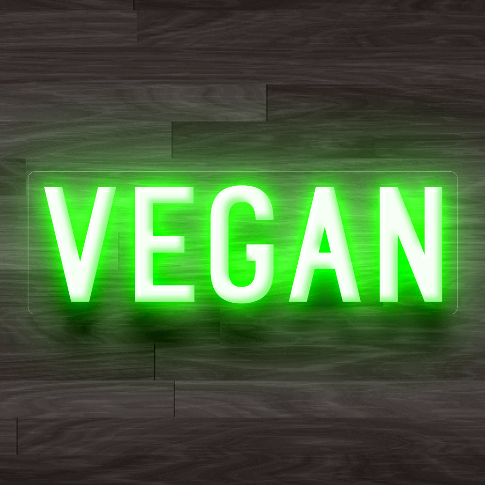 8X0032 Vegan Cafe Food Restaurant Open Decor Display Flexible illuminated Custom Neon Sign