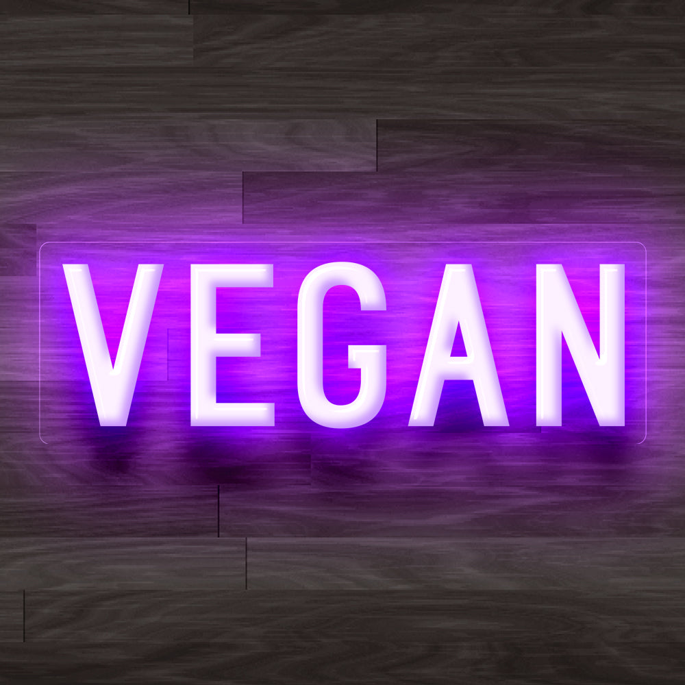 8X0032 Vegan Cafe Food Restaurant Open Decor Display Flexible illuminated Custom Neon Sign
