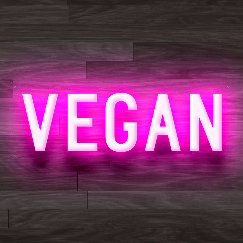 8X0032 Vegan Cafe Food Restaurant Open Decor Display Flexible illuminated Custom Neon Sign
