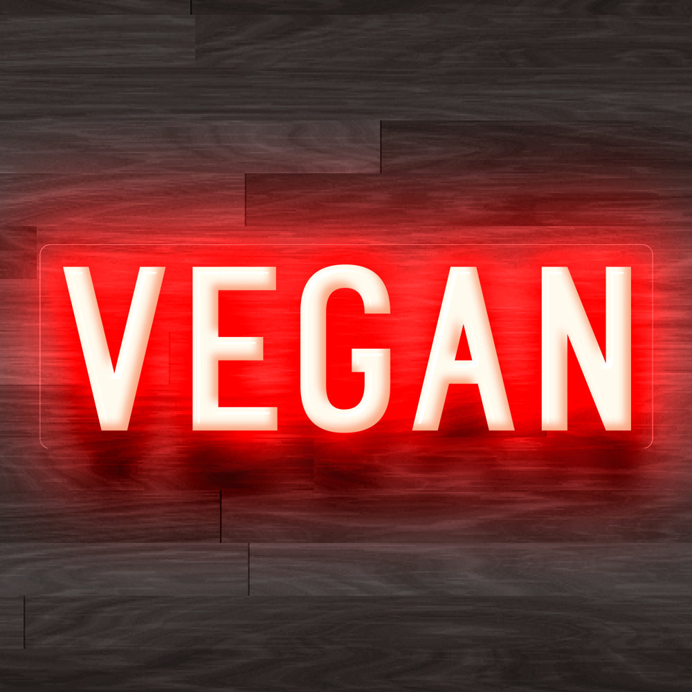 8X0032 Vegan Cafe Food Restaurant Open Decor Display Flexible illuminated Custom Neon Sign