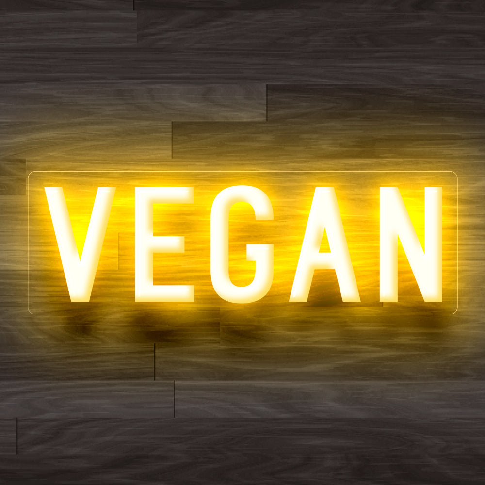 8X0032 Vegan Cafe Food Restaurant Open Decor Display Flexible illuminated Custom Neon Sign