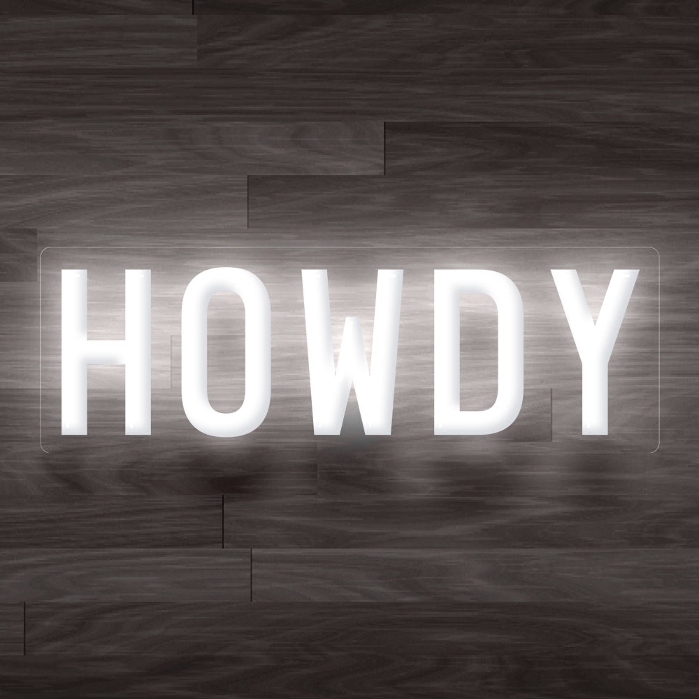 8X0034 Howdy Open Hello Shop Store Decor Display Flexible illuminated Custom Neon Sign