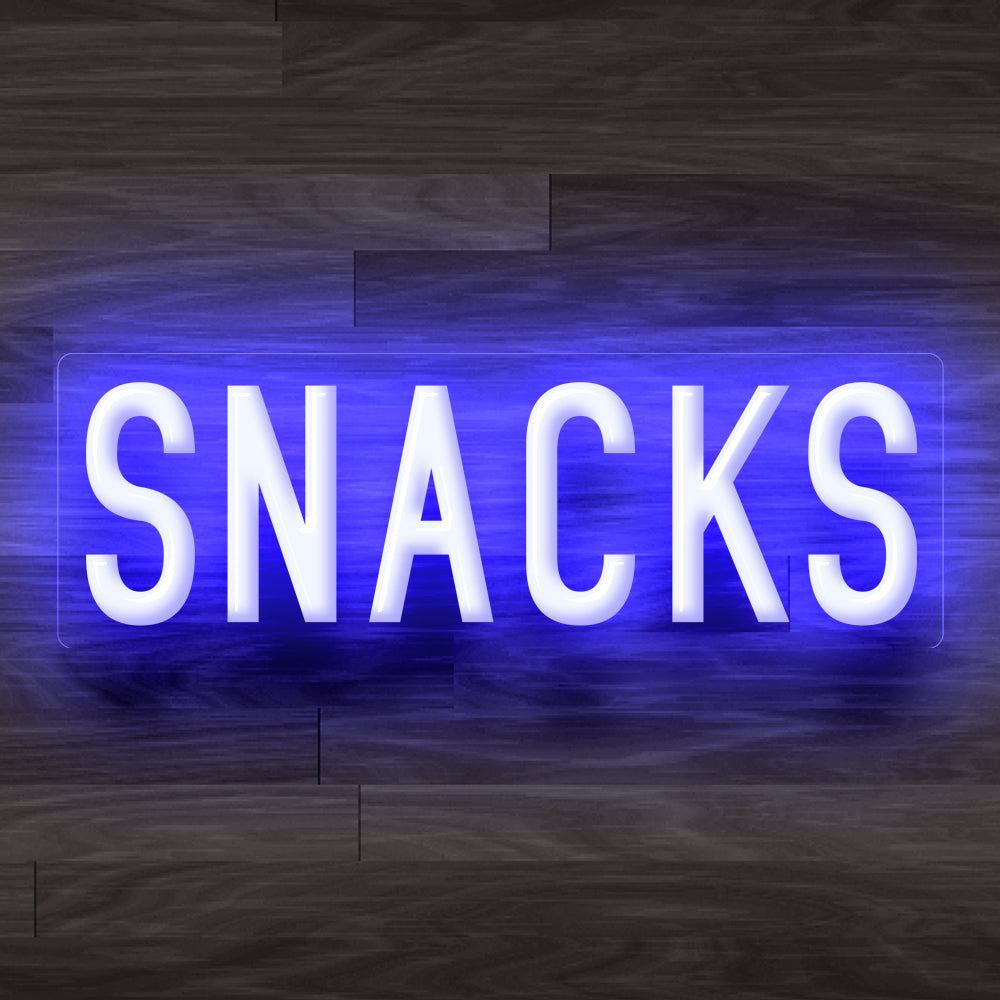 8X0049 Snacks Cafe Food Restaurant Open Decor Display Flexible illuminated Custom Neon Sign