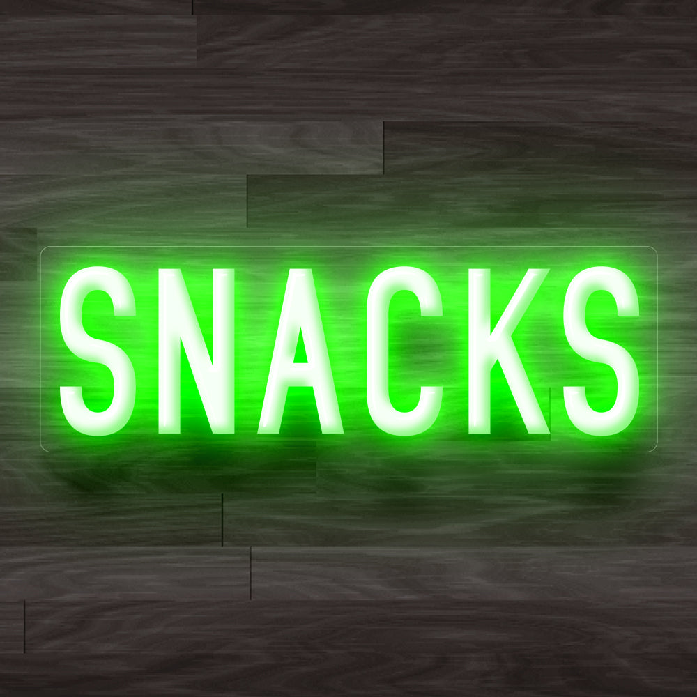8X0049 Snacks Cafe Food Restaurant Open Decor Display Flexible illuminated Custom Neon Sign
