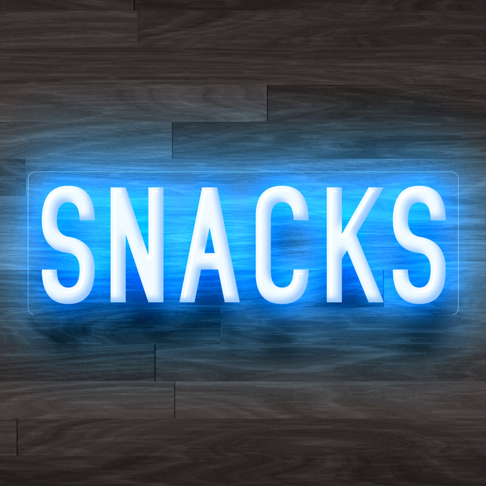 8X0049 Snacks Cafe Food Restaurant Open Decor Display Flexible illuminated Custom Neon Sign