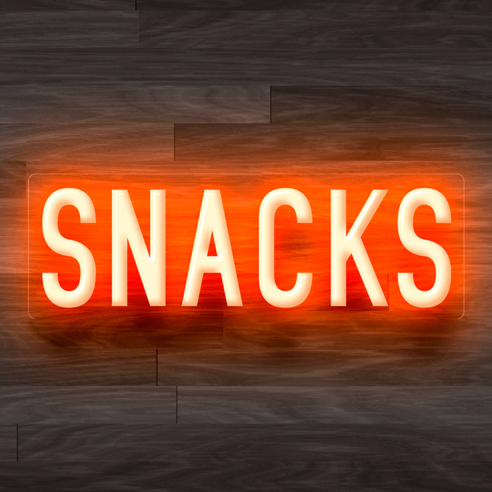 8X0049 Snacks Cafe Food Restaurant Open Decor Display Flexible illuminated Custom Neon Sign