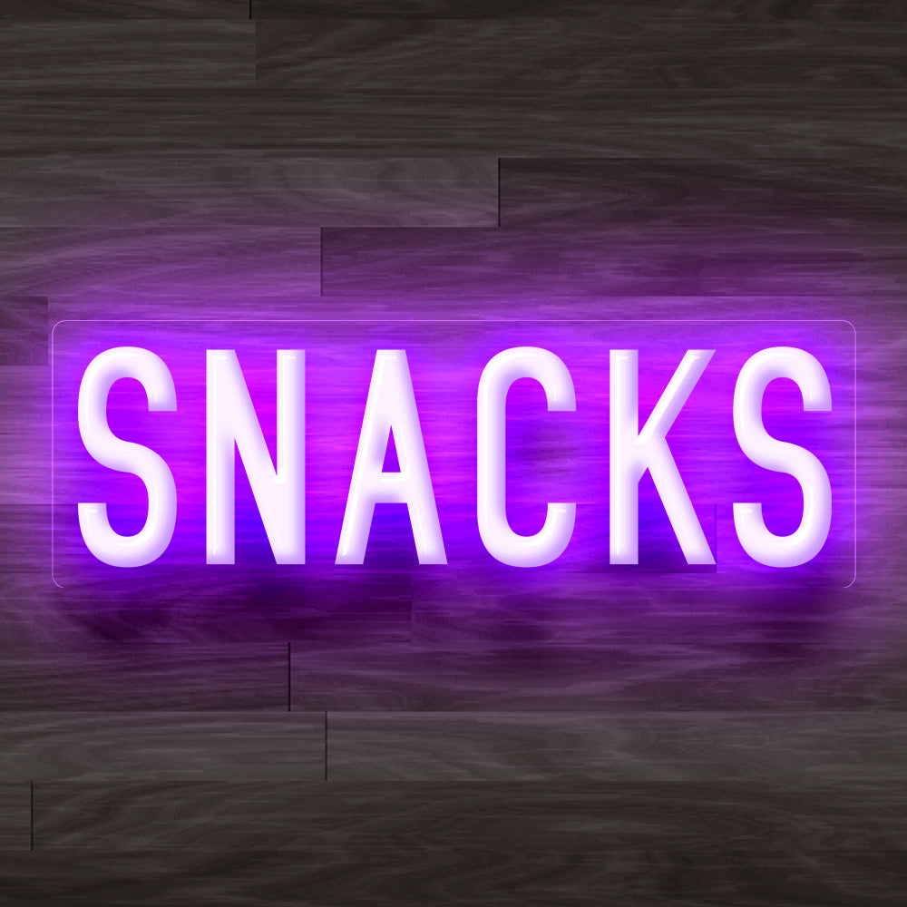 8X0049 Snacks Cafe Food Restaurant Open Decor Display Flexible illuminated Custom Neon Sign