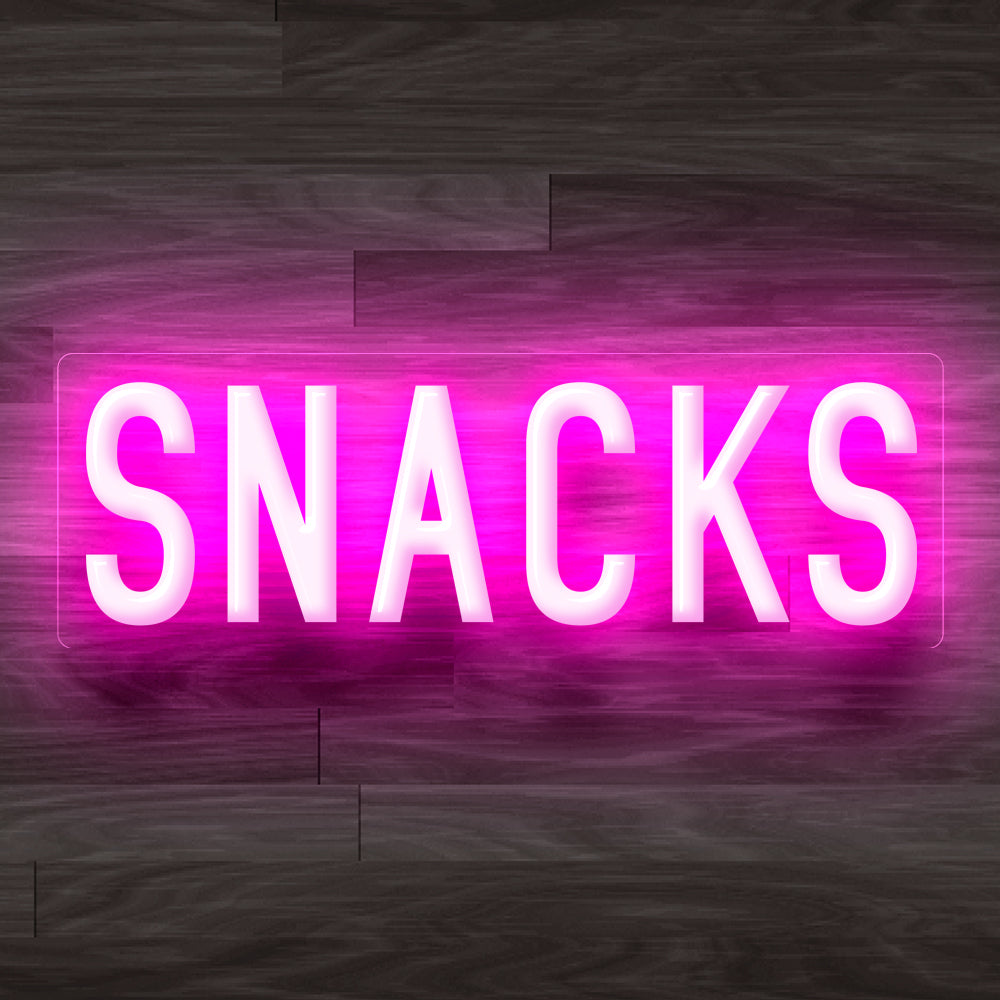 8X0049 Snacks Cafe Food Restaurant Open Decor Display Flexible illuminated Custom Neon Sign