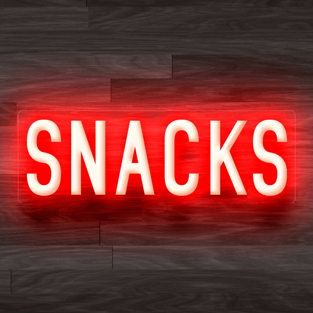 8X0049 Snacks Cafe Food Restaurant Open Decor Display Flexible illuminated Custom Neon Sign
