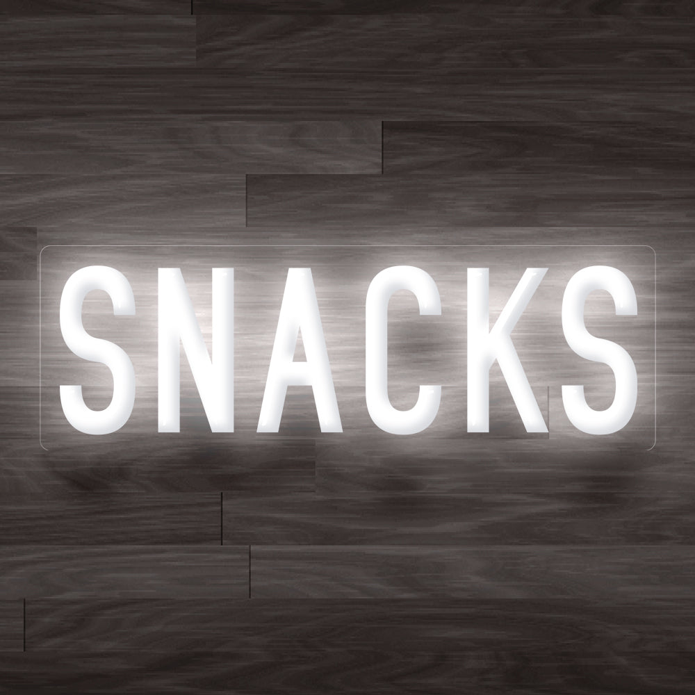 8X0049 Snacks Cafe Food Restaurant Open Decor Display Flexible illuminated Custom Neon Sign