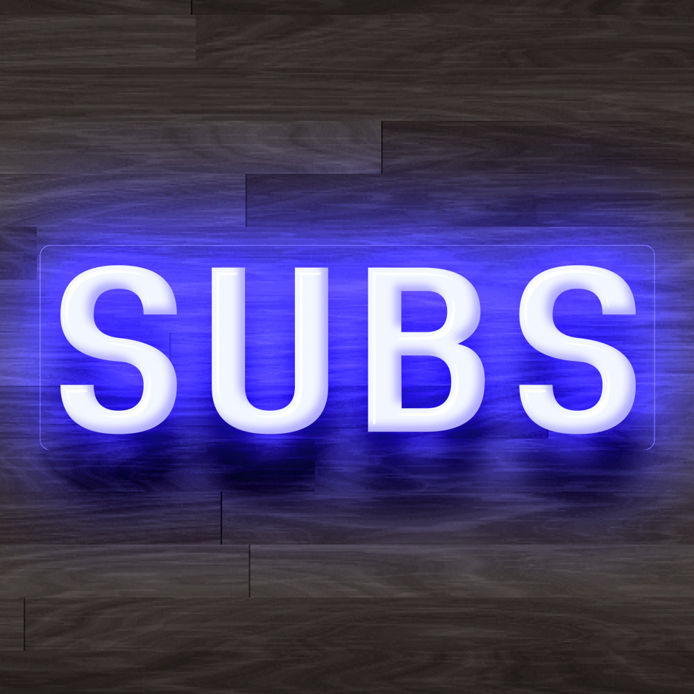 8X0050 Subs Shop Cafe Food Open Decor Display Flexible illuminated Custom Neon Sign