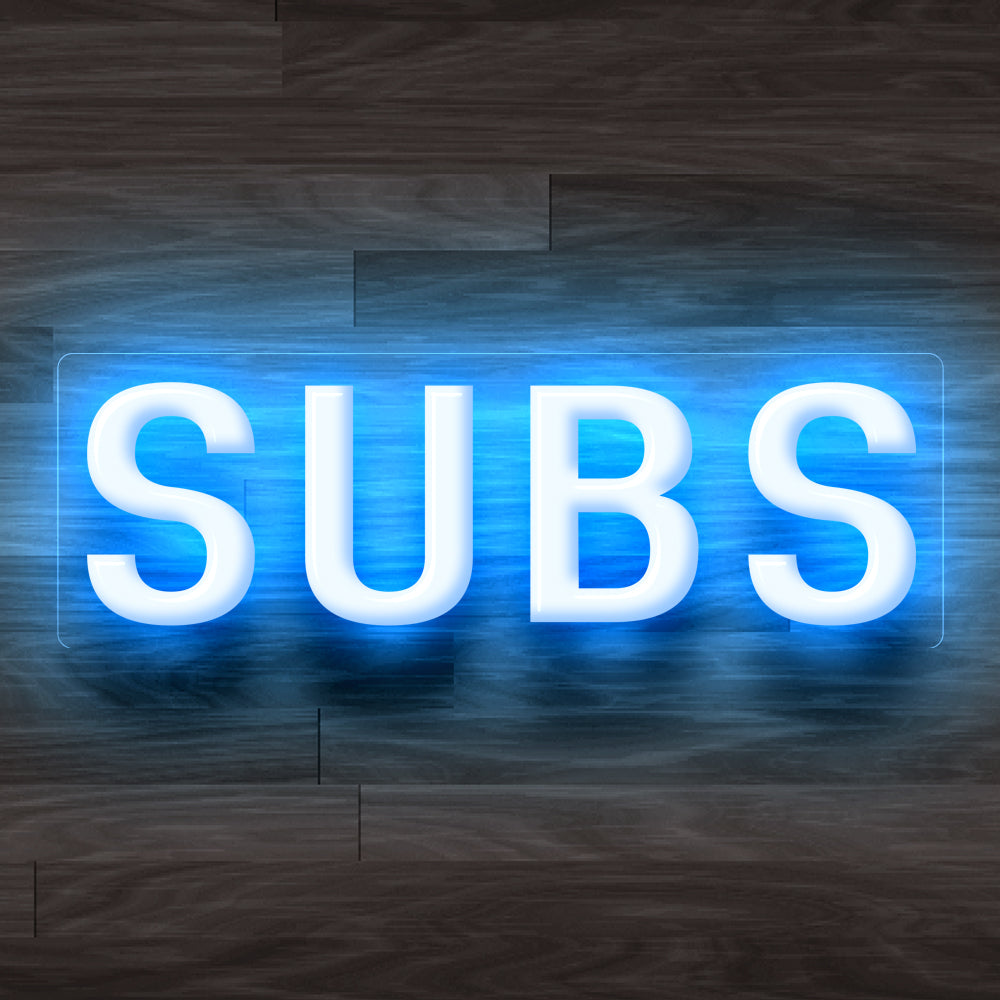 8X0050 Subs Shop Cafe Food Open Decor Display Flexible illuminated Custom Neon Sign