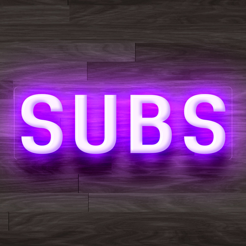 8X0050 Subs Shop Cafe Food Open Decor Display Flexible illuminated Custom Neon Sign