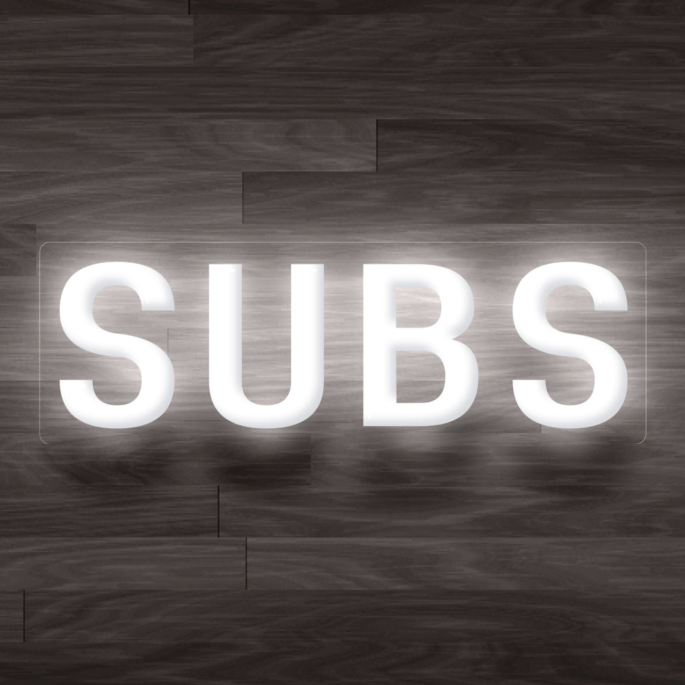 8X0050 Subs Shop Cafe Food Open Decor Display Flexible illuminated Custom Neon Sign