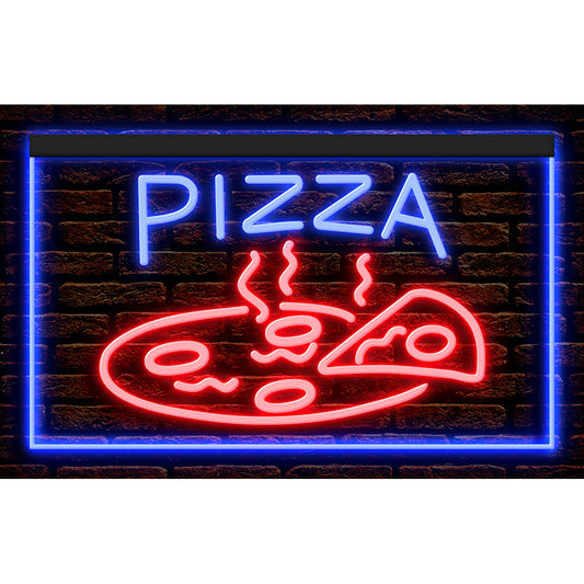 DC110005 Pizza Shop Cafe Restaurant Open Home Decor Display illuminated Night Light Neon Sign Dual Color