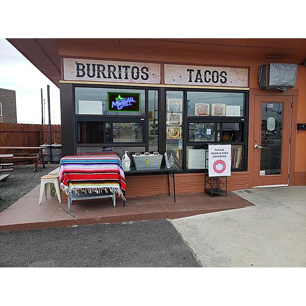 DC110024 The Mexican Grills Bar Cafe Restaurant Open Home Decor Display illuminated Night Light Neon Sign Dual Color