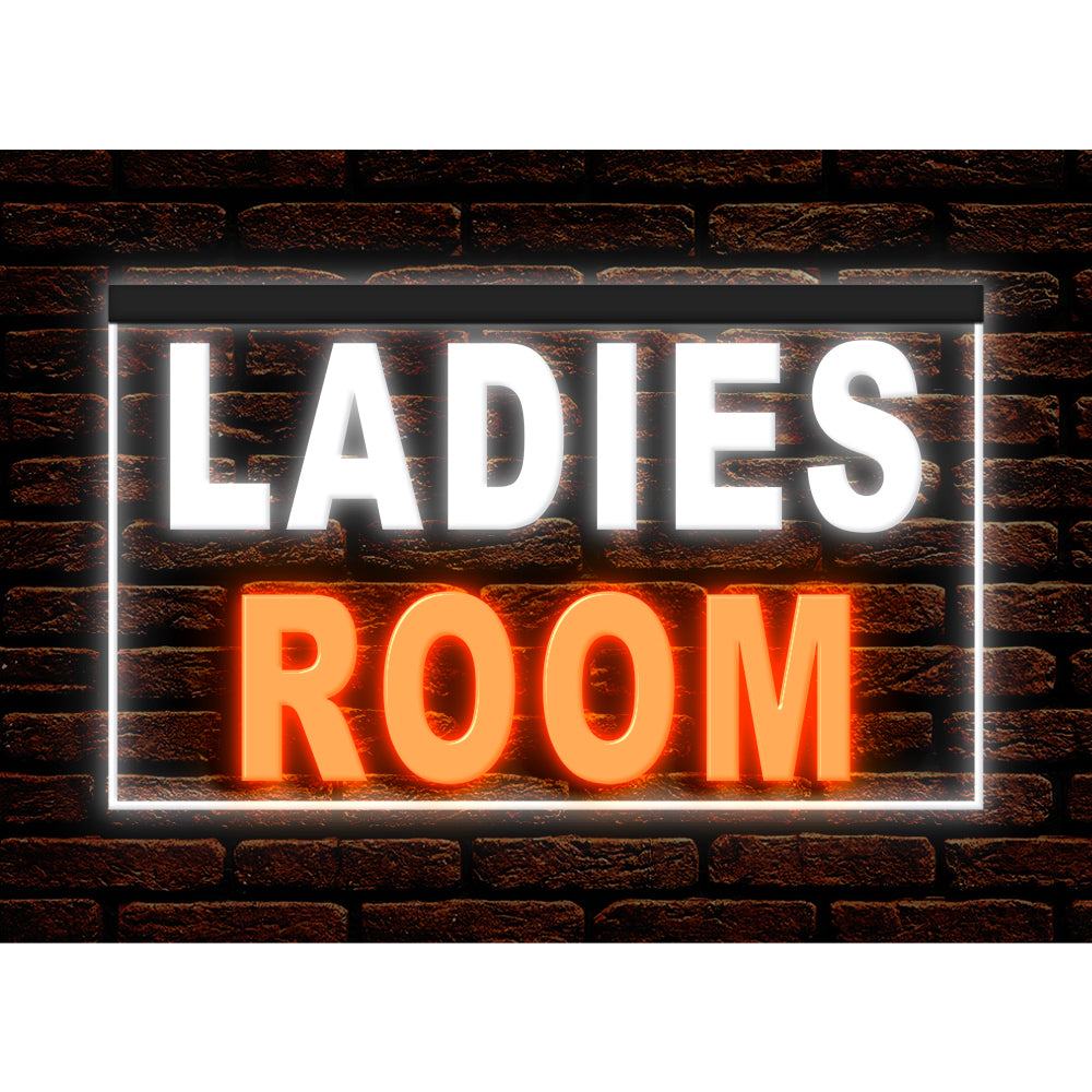 DC120056 Ladies Room Washroom Toilet Bathroom Home Decor Display illuminated Night Light Neon Sign Dual Color