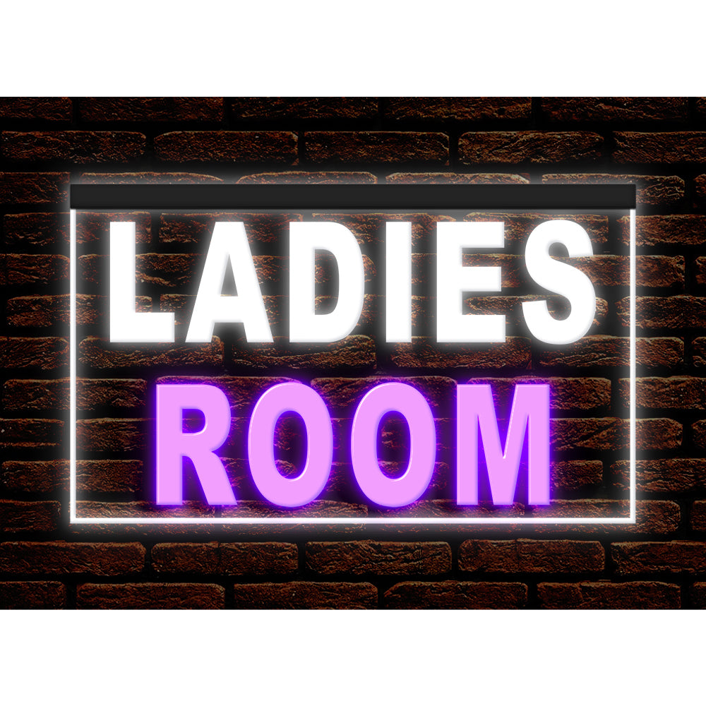 DC120056 Ladies Room Washroom Toilet Bathroom Home Decor Display illuminated Night Light Neon Sign Dual Color