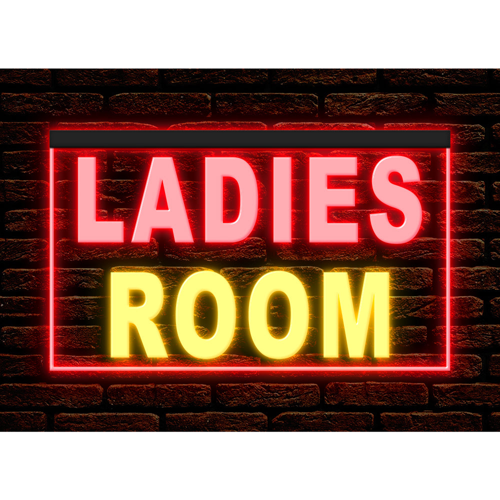DC120056 Ladies Room Washroom Toilet Bathroom Home Decor Display illuminated Night Light Neon Sign Dual Color