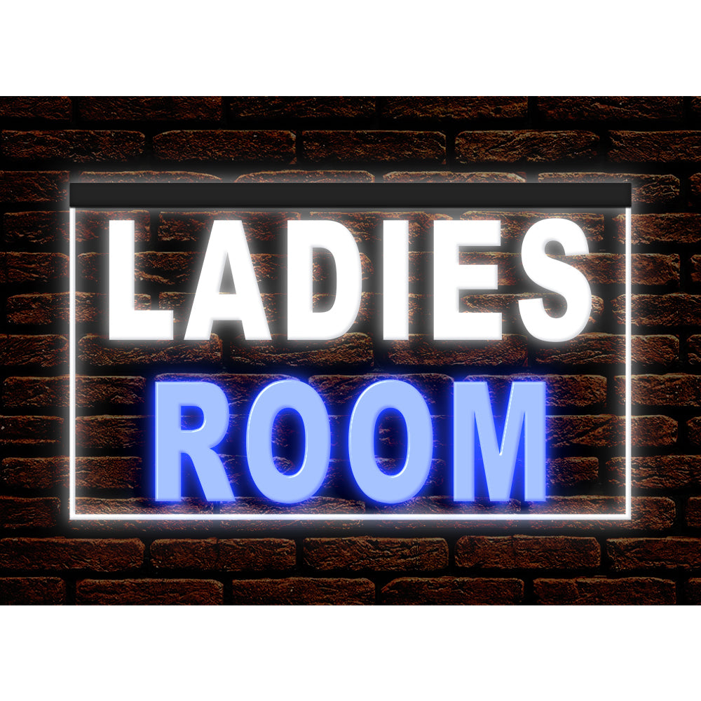 DC120056 Ladies Room Washroom Toilet Bathroom Home Decor Display illuminated Night Light Neon Sign Dual Color
