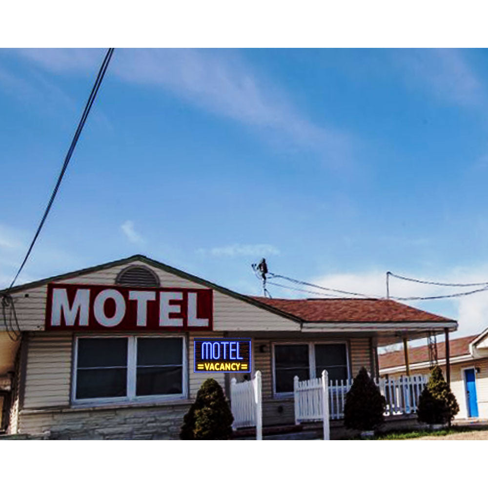 DC120154 Motel Vacancy Home Decor Display illuminated Night Light Neon Sign Dual Color