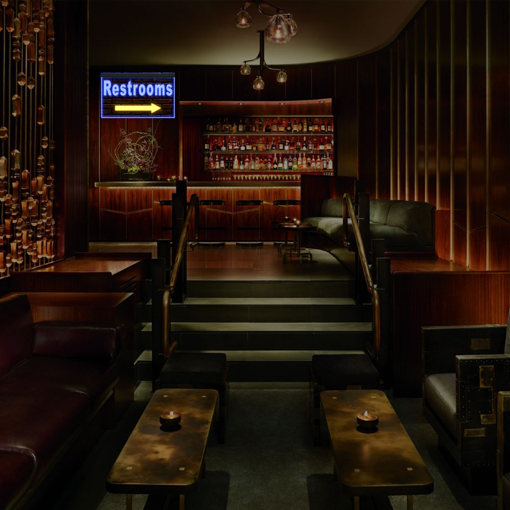 DC120169 Restrooms Toilet Washroom Restaurant Home Decor Display illuminated Night Light Neon Sign Dual Color