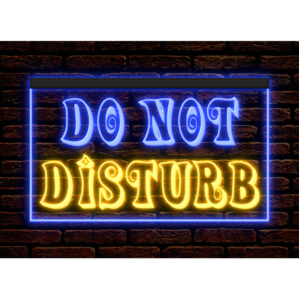 DC120190 Do Not Disturb Office Home Decor Display illuminated Night Light Neon Sign Dual Color