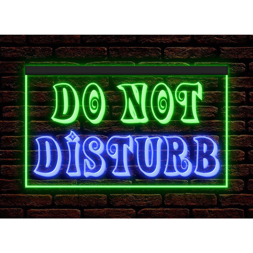 DC120190 Do Not Disturb Office Home Decor Display illuminated Night Light Neon Sign Dual Color