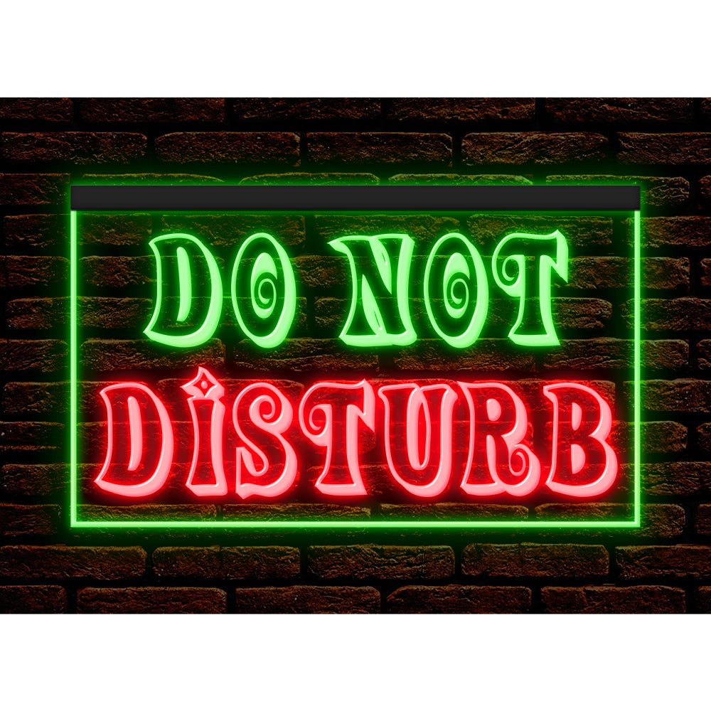 DC120190 Do Not Disturb Office Home Decor Display illuminated Night Light Neon Sign Dual Color