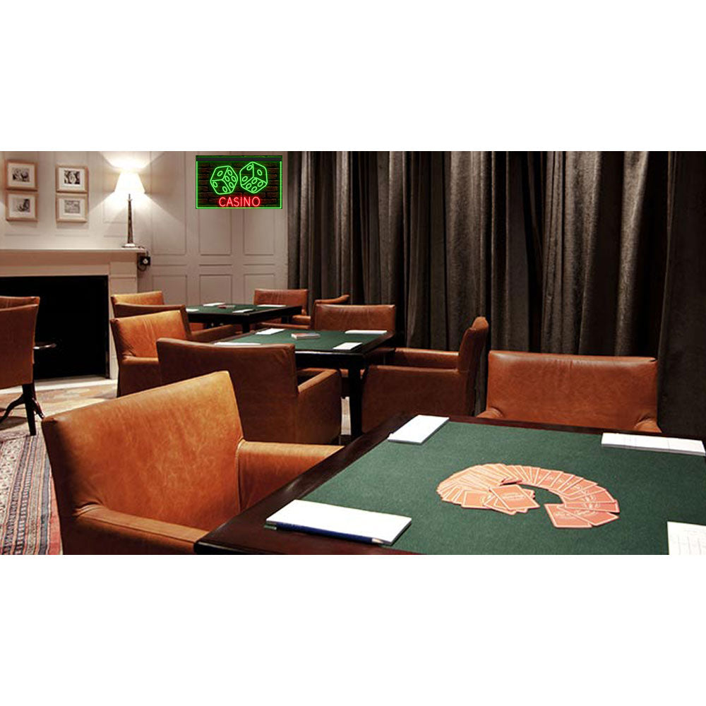 DC130012 Casino Game Room Home Decor Display illuminated Night Light Neon Sign Dual Color