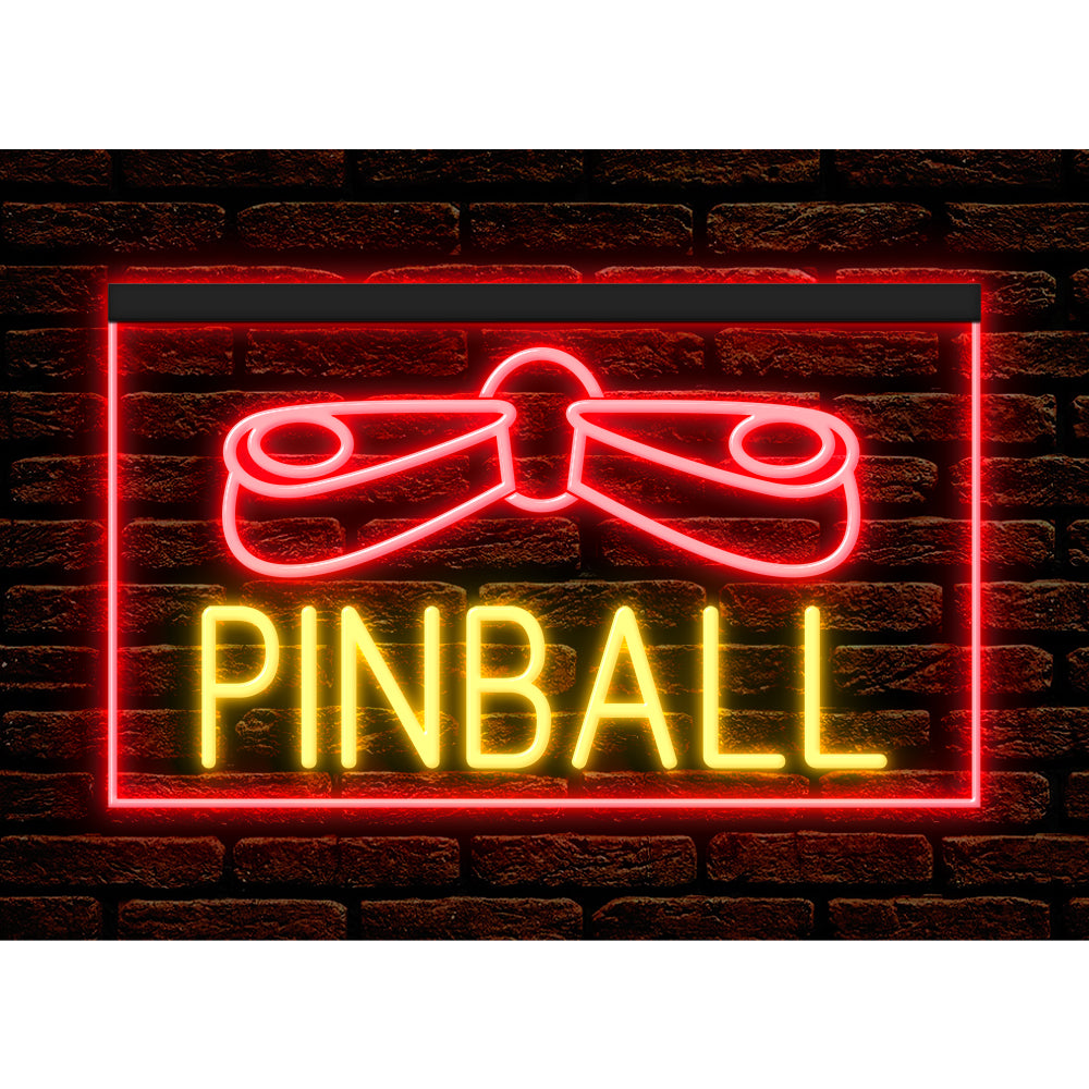 DC130028 Pinball Game Room Home Decor Display illuminated Night Light Neon Sign Dual Color