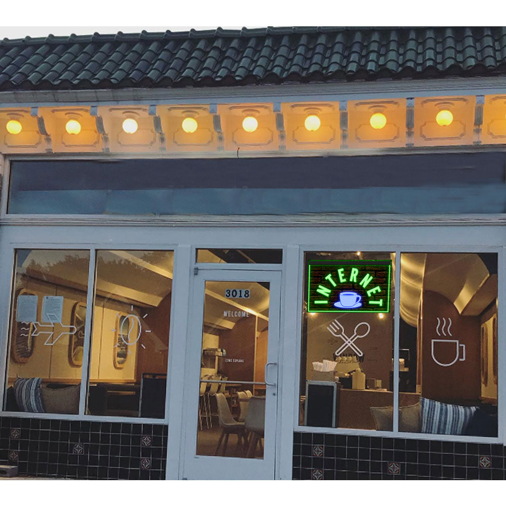 DC130049 OPEN Internet Access Bar Home Decor Display illuminated Night Light Neon Sign Dual Color