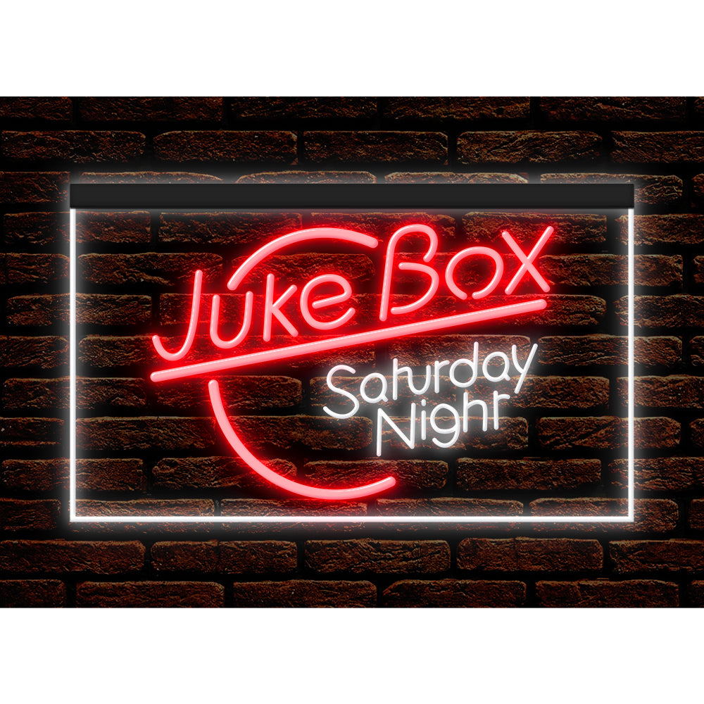 DC140011 Juke Box Saturday Night Bar Pub Shop Open Display illuminated Night Light Neon Sign Dual Color