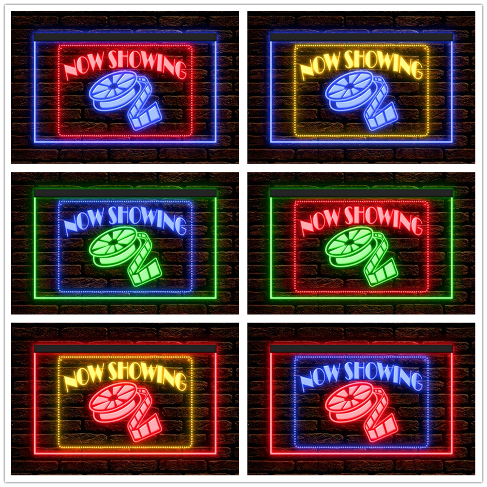 DC140029 Now Showing On The Air Live Home Decor Display illuminated Night Light Neon Sign Dual Color