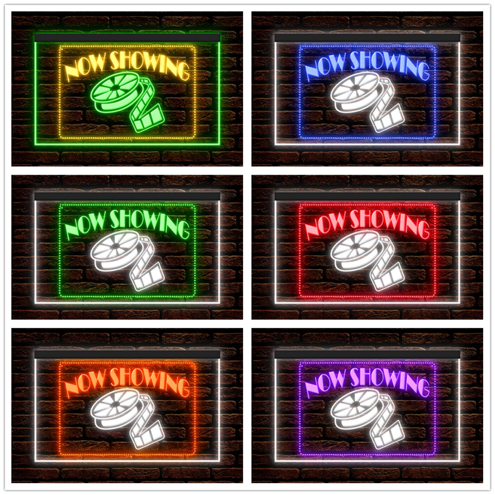 DC140029 Now Showing On The Air Live Home Decor Display illuminated Night Light Neon Sign Dual Color
