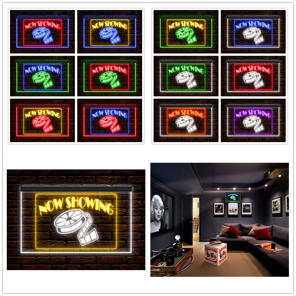 DC140029 Now Showing On The Air Live Home Decor Display illuminated Night Light Neon Sign Dual Color