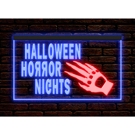 DC150033 Halloween Shop Store Home Decor Open Display illuminated Night Light Neon Sign Dual Color