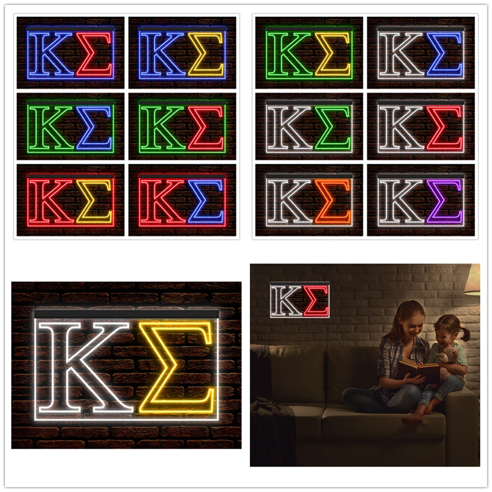 DC150084 Kappa Sigma Home Decor Display illuminated Night Light Neon Sign Dual Color