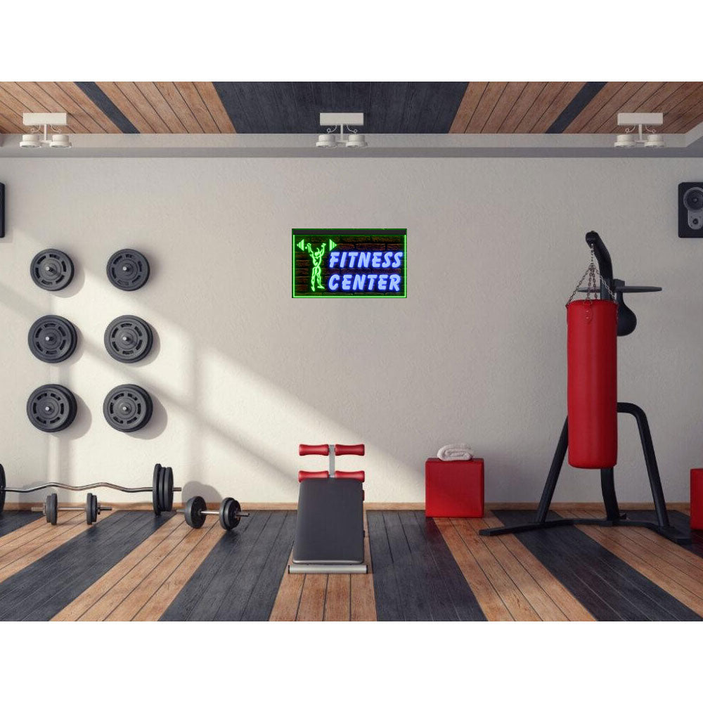 DC160038 GYM Fitness Center OPEN Home Decor Display illuminated Night Light Neon Sign Dual Color