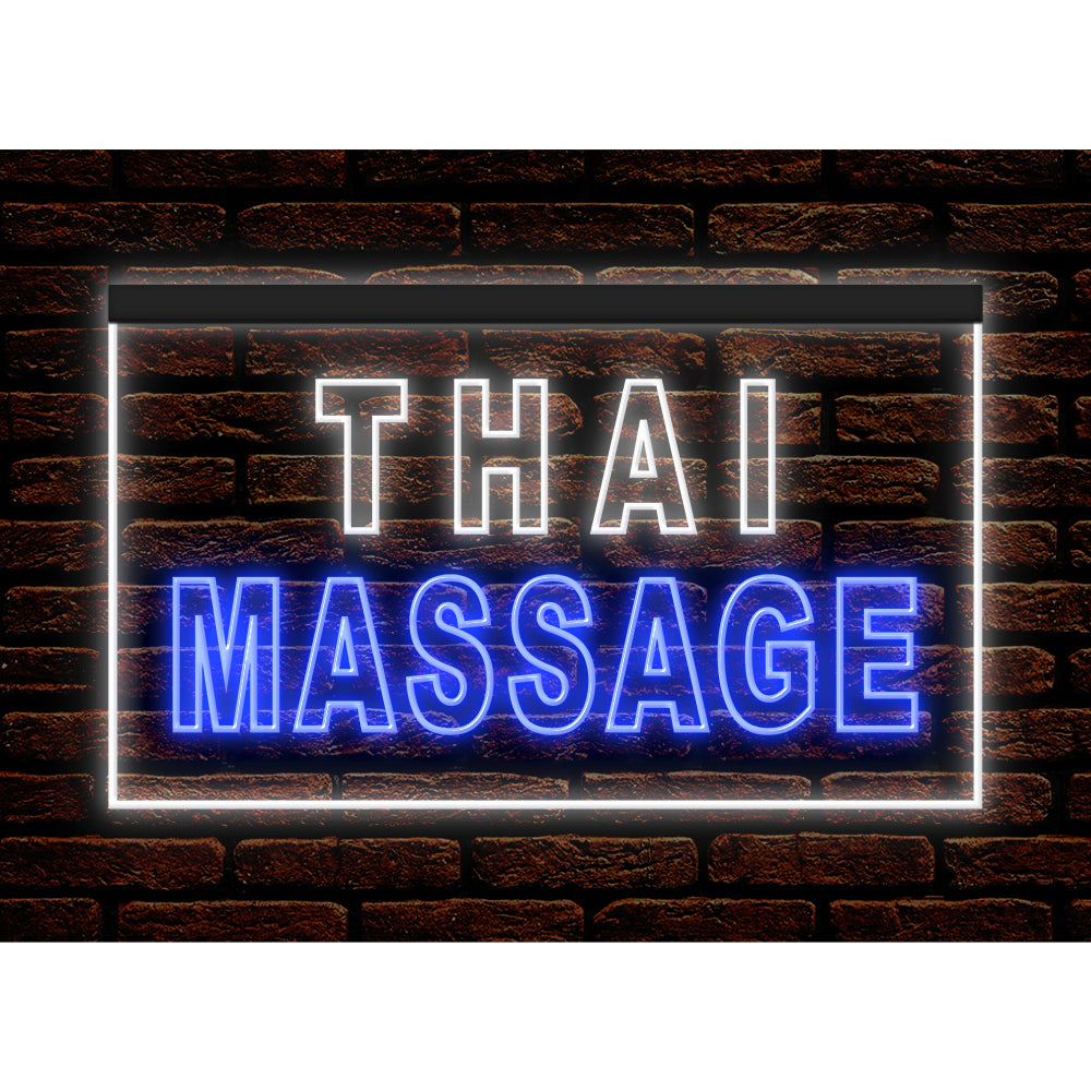 DC160062 Thai Massage Beauty Salon Open Home Decor Display illuminated Night Light Neon Sign Dual Color