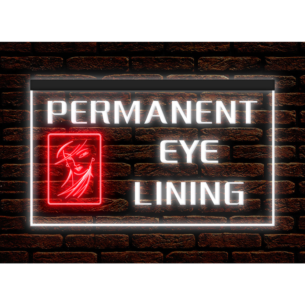 DC160064 Permanent Eye Lining Beauty Salon Home Decor Display illuminated Night Light Neon Sign Dual Color