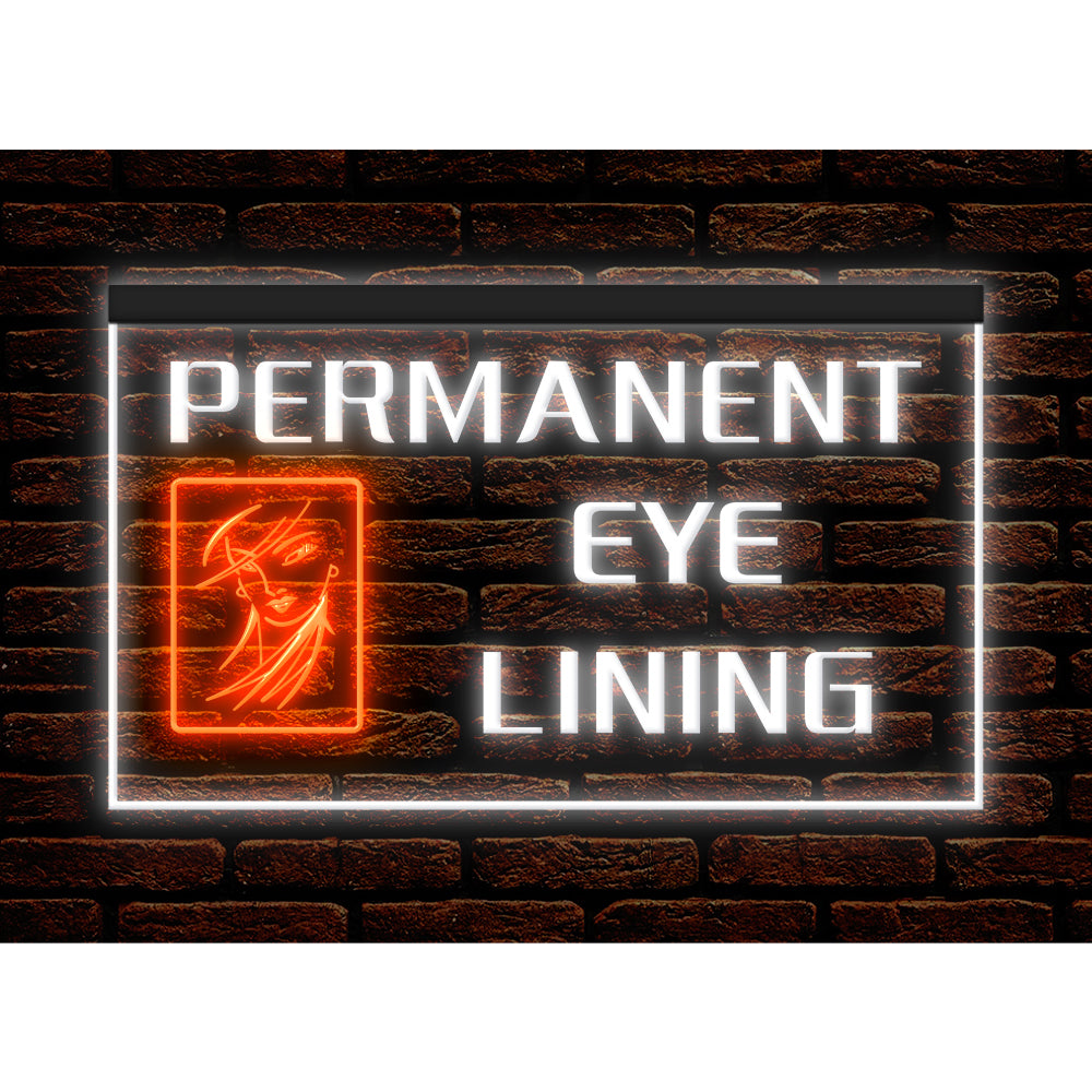 DC160064 Permanent Eye Lining Beauty Salon Home Decor Display illuminated Night Light Neon Sign Dual Color