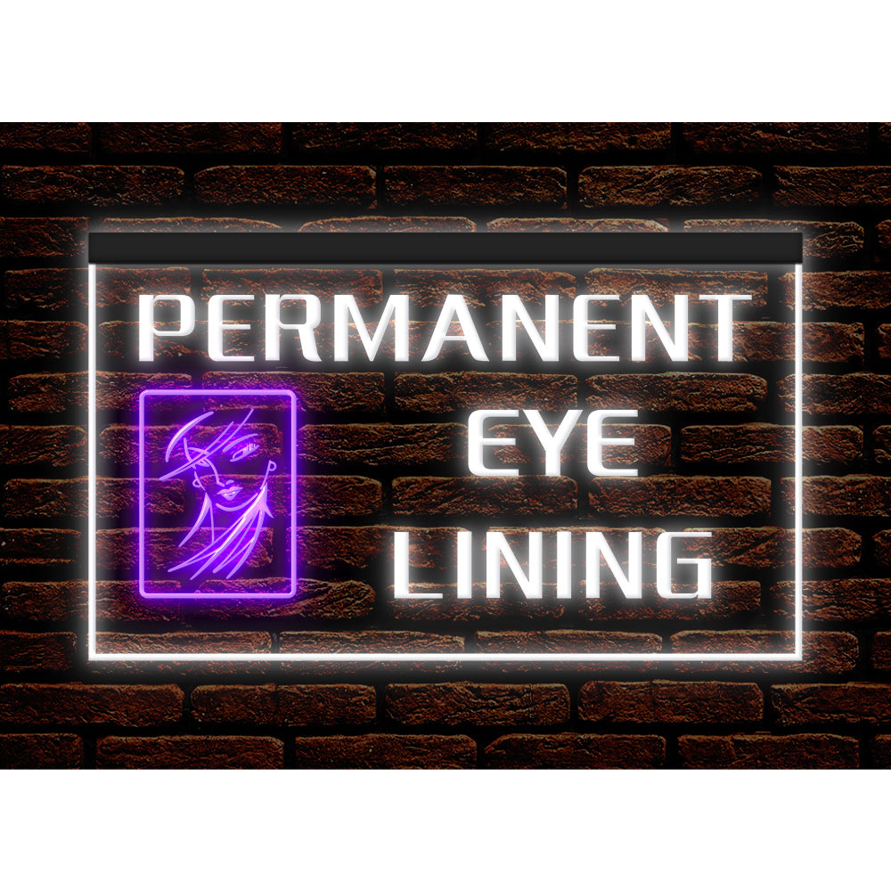 DC160064 Permanent Eye Lining Beauty Salon Home Decor Display illuminated Night Light Neon Sign Dual Color