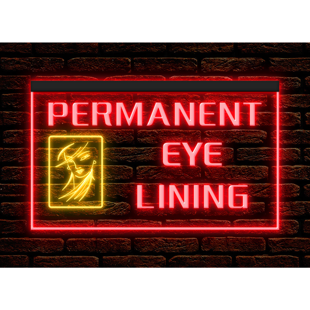 DC160064 Permanent Eye Lining Beauty Salon Home Decor Display illuminated Night Light Neon Sign Dual Color