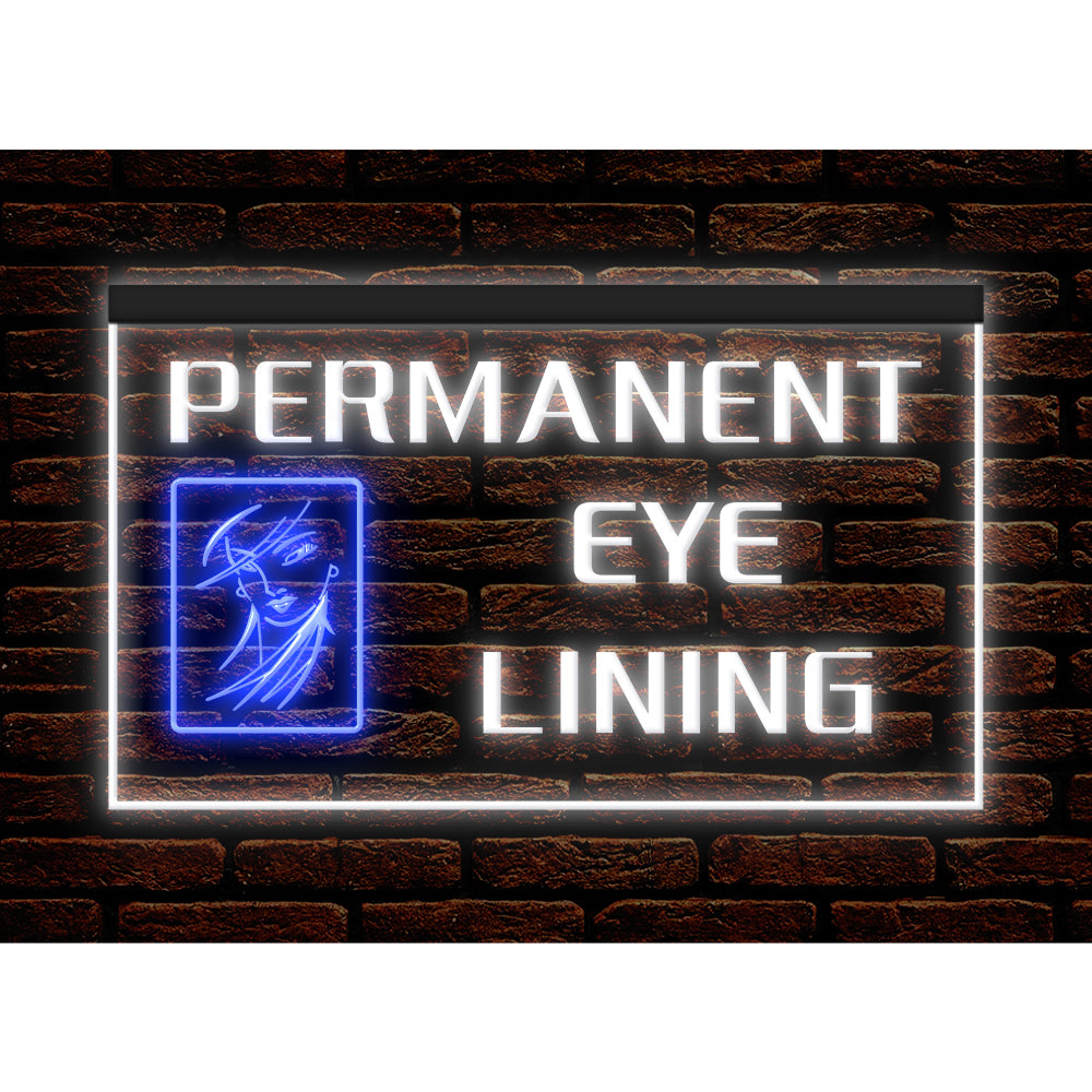 DC160064 Permanent Eye Lining Beauty Salon Home Decor Display illuminated Night Light Neon Sign Dual Color